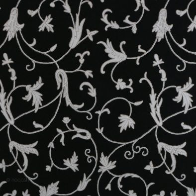 Kashmir Winter Tine Crewel Fabric -1